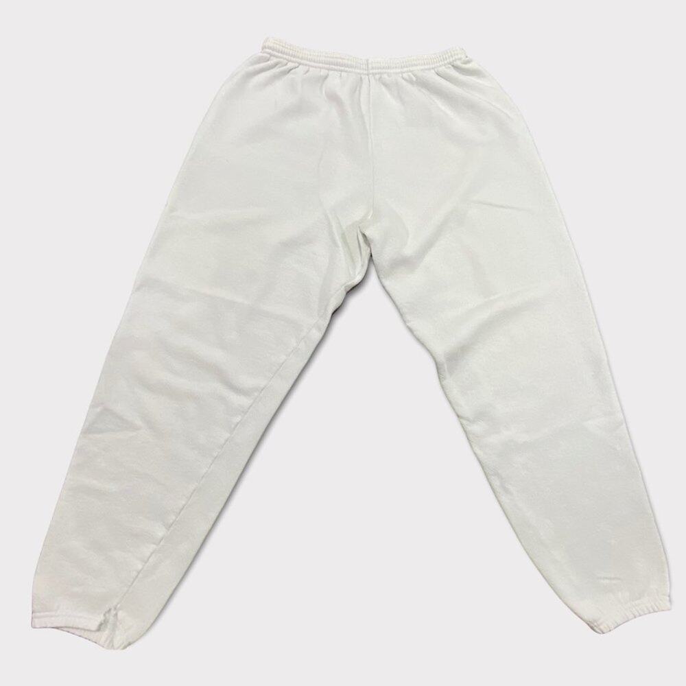 Athlettech White High Rise Drawstring Sweat Pants Comfy Lounge Wear